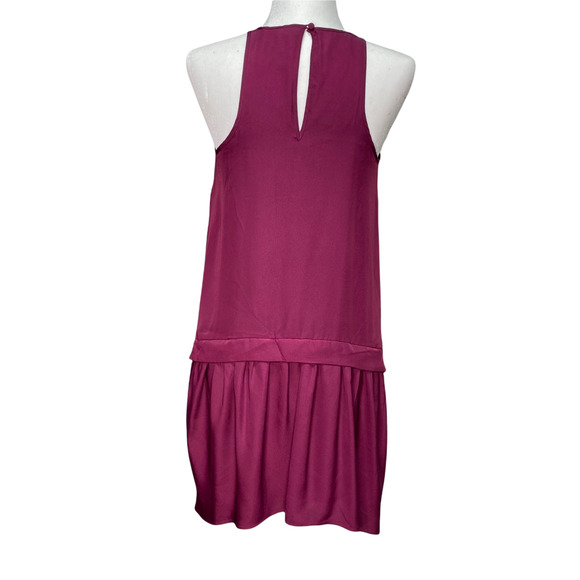 LIKELY for REVOLVE | sz S Women's Dark Red Pasadena Drop Waist Sleeveless Dress - Picture 5 of 7